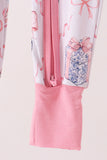 Pink nutcracker bamboo romper Aaria Tees