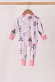 Pink nutcracker bamboo romper Aaria Tees