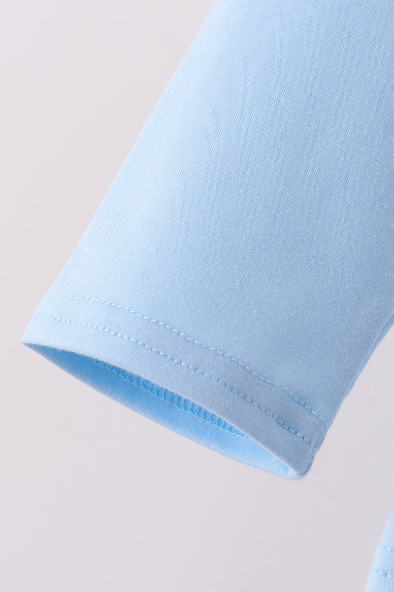 Blue Turkey Embroidery Top - Aaria Tees Aaria Tees