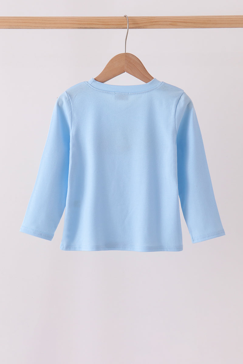Blue Turkey Embroidery Top - Aaria Tees Aaria Tees