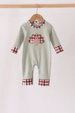 Sage Turkey Applique Romper - Aaria Tees Aaria Tees