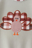 Sage Turkey Applique Romper - Aaria Tees Aaria Tees