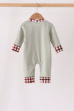 Sage Turkey Applique Romper - Aaria Tees Aaria Tees