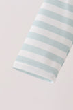 Gray stripe santa french knot ruffle romper - Aaria Tees Aaria Tees