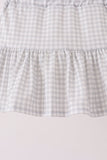 Navy football bow french knot skorts set Aaria Tees