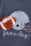 Navy football bow french knot jonjon Aaria Tees