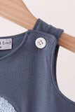 Navy football bow french knot jonjon Aaria Tees