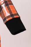Orange skeleton plaid romper Aaria Tees