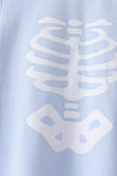 Blue skeleton print pants set Aaria Tees