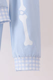 Blue skeleton print pants set Aaria Tees