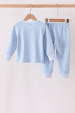 Blue skeleton print pants set Aaria Tees