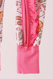 Pink milk cookie bamboo ruffle romper - Aaria Tees Aaria Tees