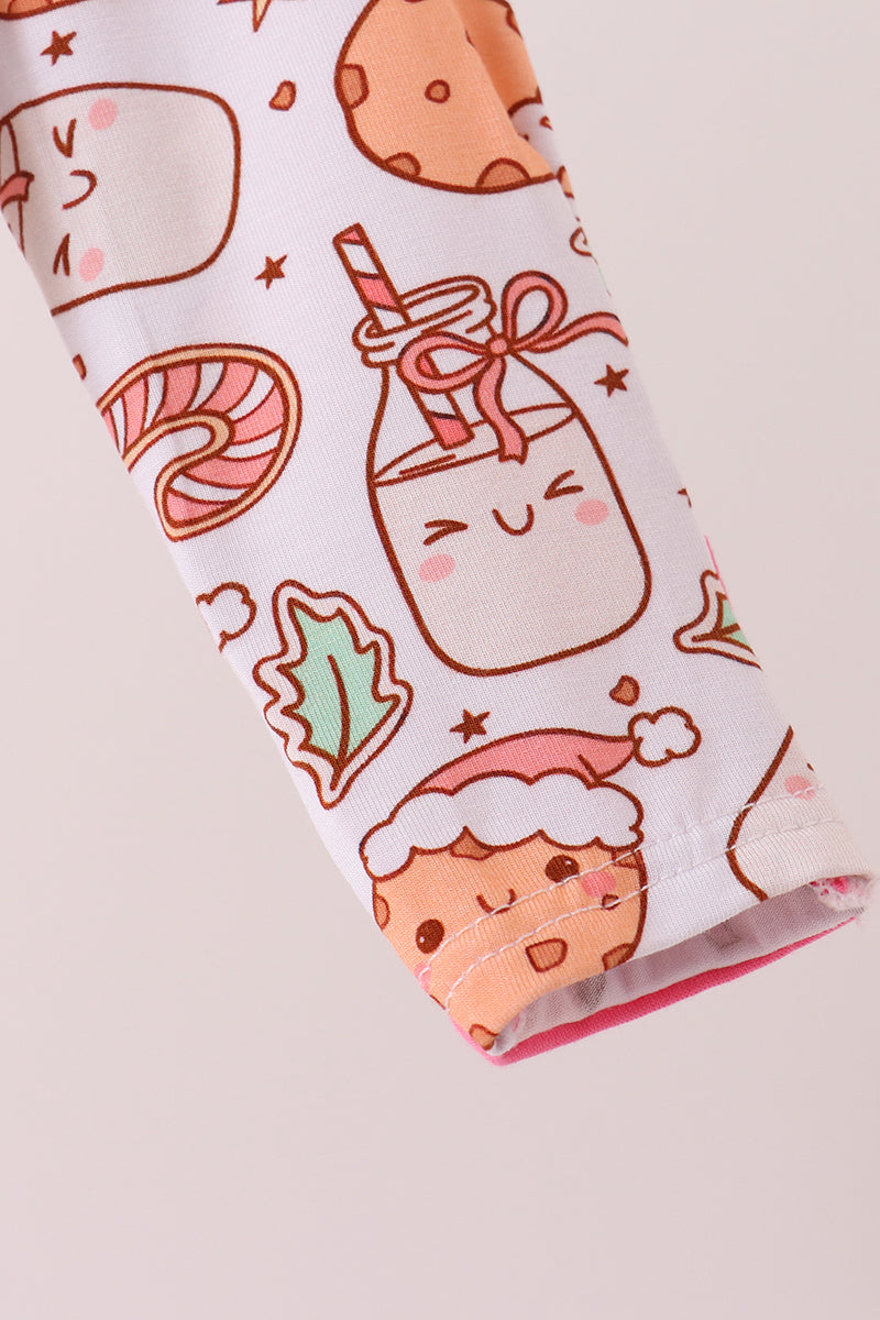 Pink milk cookie bamboo ruffle romper - Aaria Tees Aaria Tees