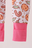 Pink milk cookie bamboo ruffle romper - Aaria Tees Aaria Tees