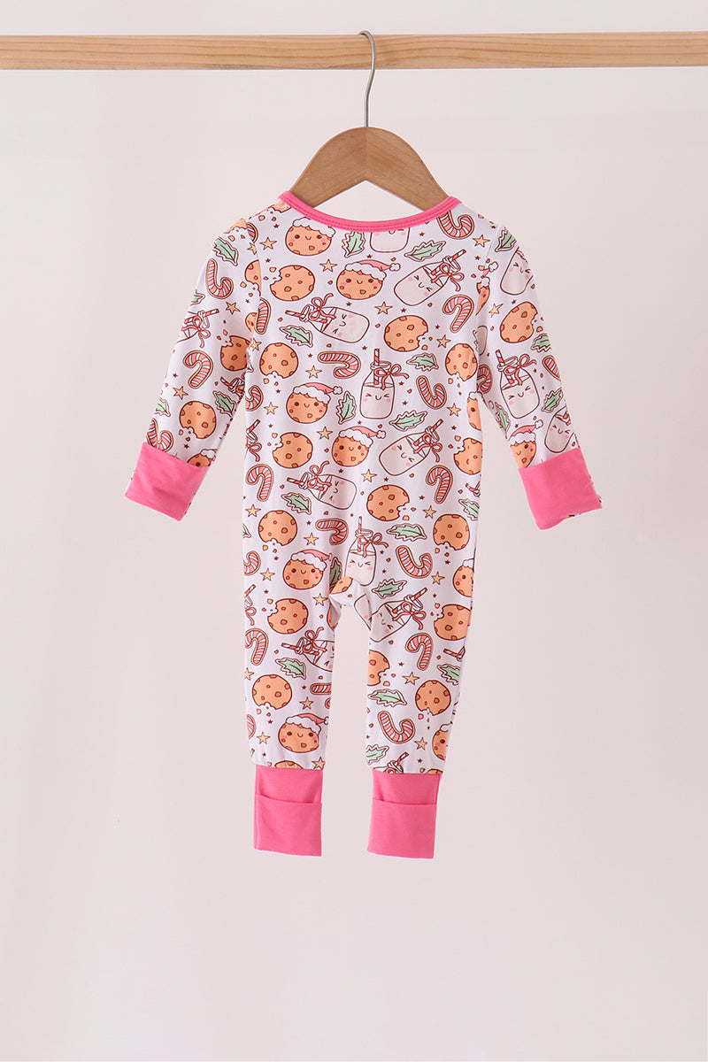 Pink milk cookie bamboo ruffle romper - Aaria Tees Aaria Tees