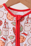 Red milk cookie bamboo romper Aaria Tees