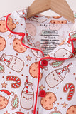 Red milk cookie bamboo pajama set Aaria Tees