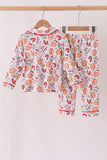 Red milk cookie bamboo pajama set Aaria Tees