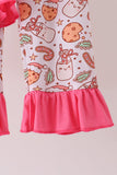 Pink milk cookie bamboo ruffle pajama set Aaria Tees