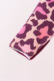 Pink leopard bamboo zipper romper Aaria Tees