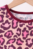 Pink leopard bamboo pajama set - Aaria Tees Aaria Tees