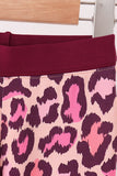 Pink leopard bamboo pajama set - Aaria Tees Aaria Tees