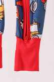 Navy tractor print bamboo romper - Aaria Tees Aaria Tees