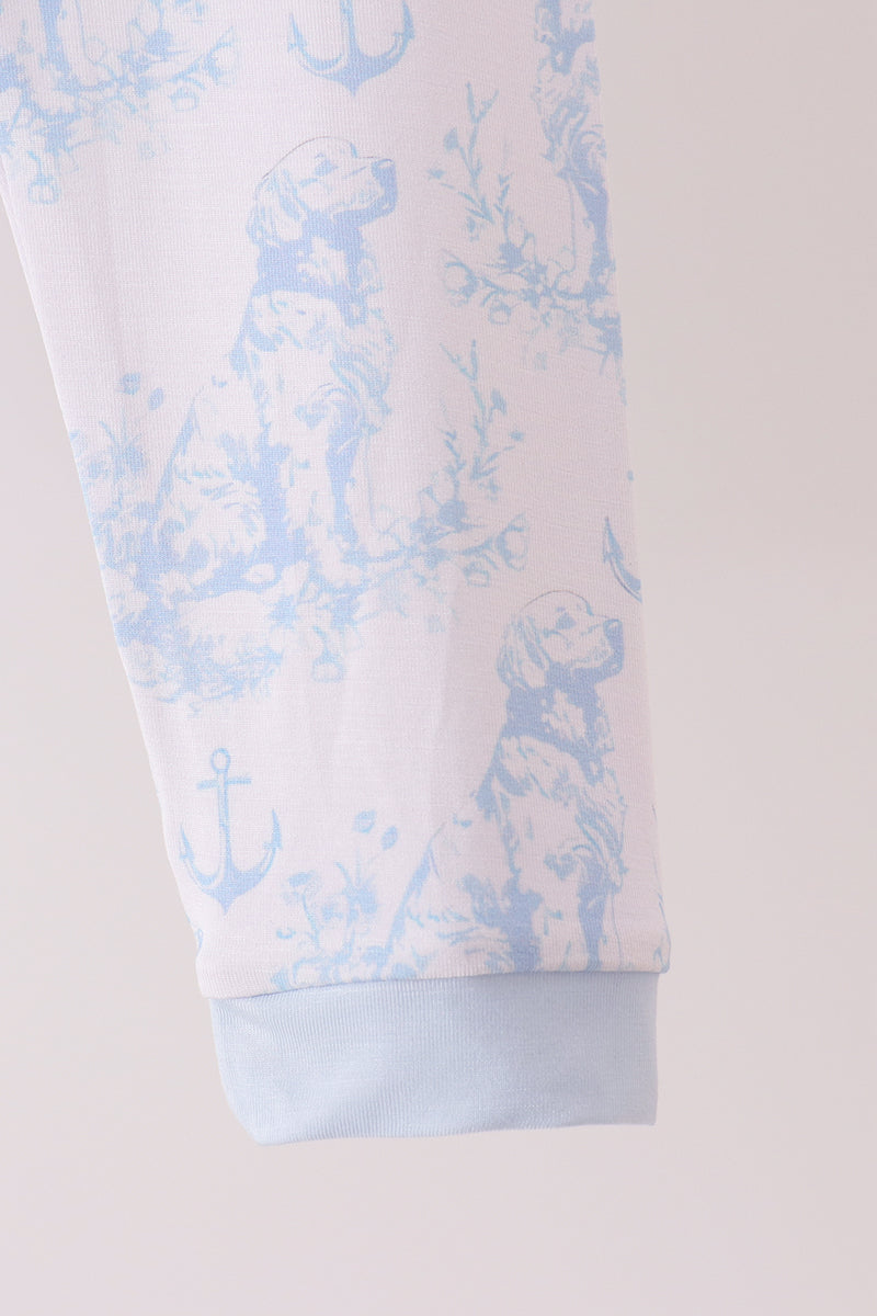 Blue dog bamboo pajama set - Aaria Tees Aaria Tees