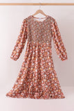 Floral Smocked Mom Dress - Aaria Tees Aaria Tees