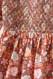 Floral Smocked Mom Dress - Aaria Tees Aaria Tees