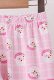 Pink Santa Bamboo Pajama Set - Aaria Tees Aaria Tees