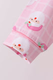 Pink Santa Bamboo Pajama Set - Aaria Tees Aaria Tees