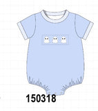 Blue ghost embroidery bubble Aaria Tees