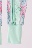 Green bow christmas tree bamboo zipper romper Aaria Tees