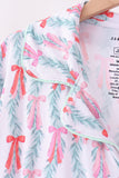 Green bow christmas tree bamboo mom's gown Aaria Tees