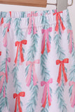 Green bow christmas tree bamboo pajama set Aaria Tees