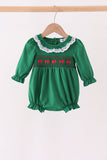 Forest bow smocked ruffle bubble - Aaria Tees Aaria Tees