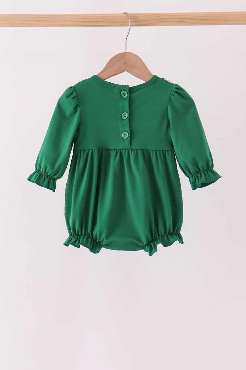 Forest bow smocked ruffle bubble - Aaria Tees Aaria Tees
