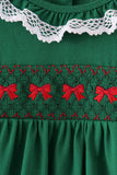 Forest bow smocked ruffle dress - Aaria Tees Aaria Tees