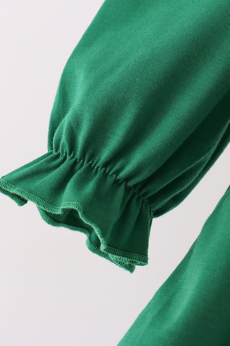 Forest bow smocked ruffle dress - Aaria Tees Aaria Tees