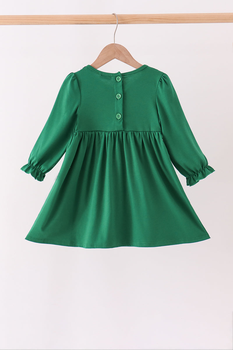 Forest bow smocked ruffle dress - Aaria Tees Aaria Tees