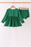 Forest bow smocked ruffle bloomer set - Aaria Tees Aaria Tees