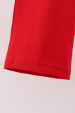 Red Plaid Santa Smocked Bow Pants Set - Aaria Tees Aaria Tees