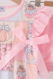 Pink pumpkin ruffle bloomer set Aaria Tees