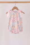 Pink pumpkin ruffle bubble Aaria Tees