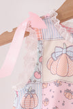 Pink pumpkin ruffle bubble Aaria Tees