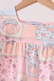 Pink pumpkin ruffle pants set Aaria Tees