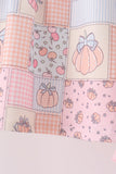 Pink pumpkin ruffle pants set Aaria Tees