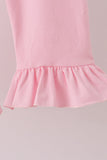 Pink pumpkin ruffle pants set Aaria Tees