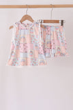 Pink pumpkin ruffle shorts set - Aaria Tees Aaria Tees